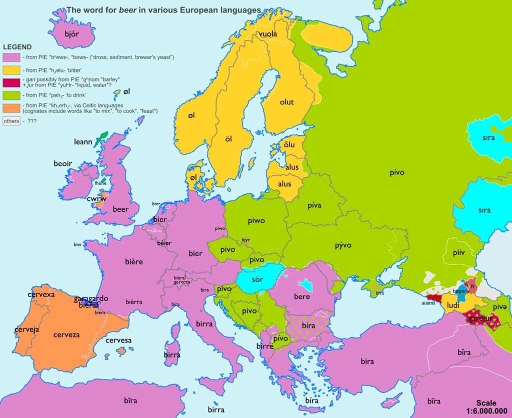 carte traduction mot biere en europe