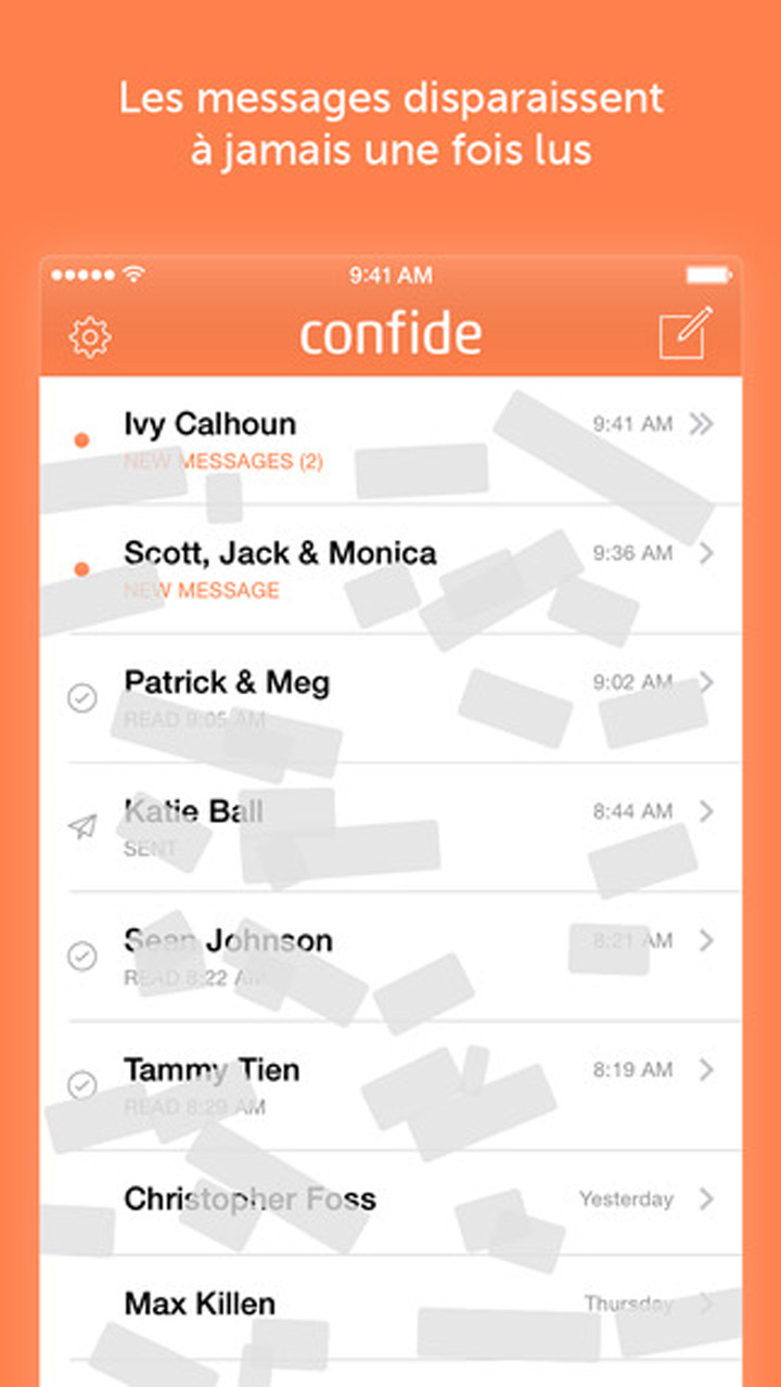 confide application snapchat sms 4