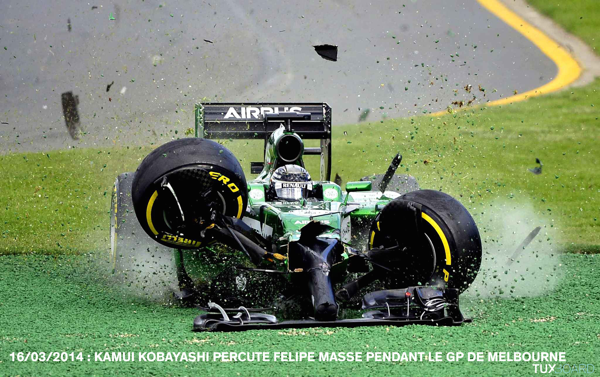 photo sport 2014 accident Kobayashi F1 Melbourne