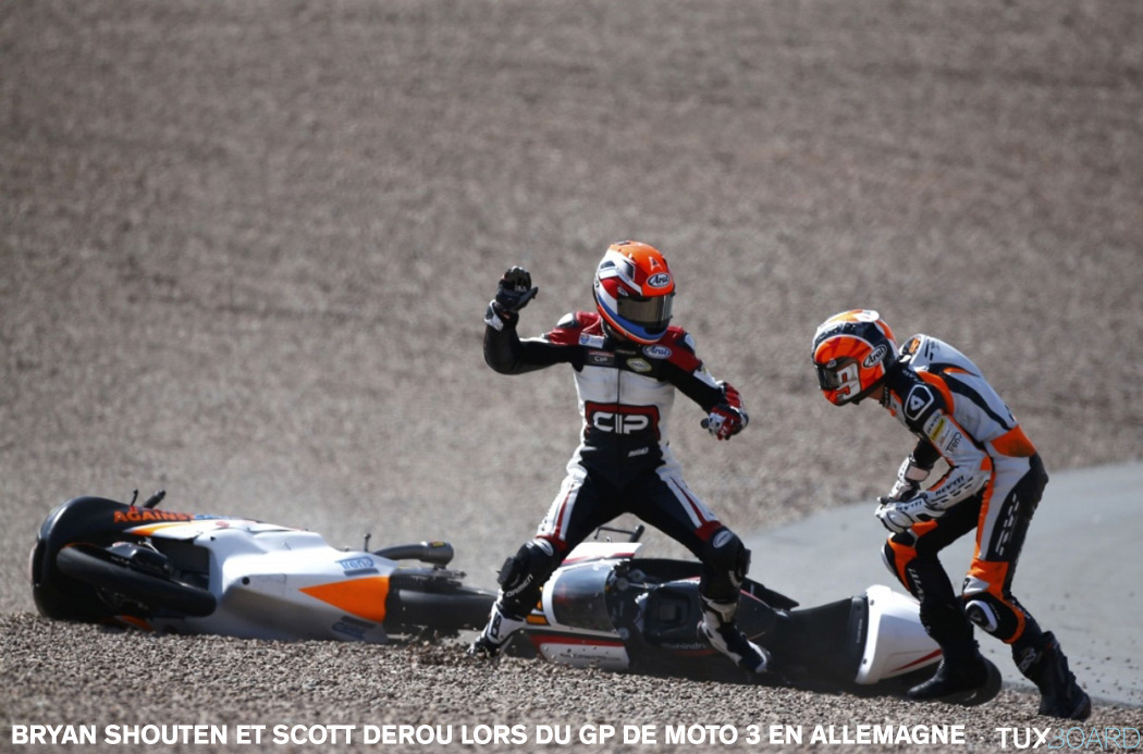 photo sport 2014 bagarre moto 3