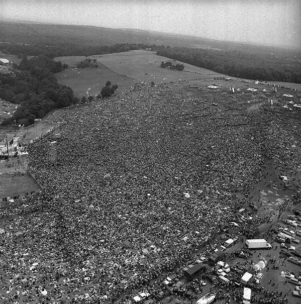 photos rares 20eme siecle Le premier festival de Woodstock 1969