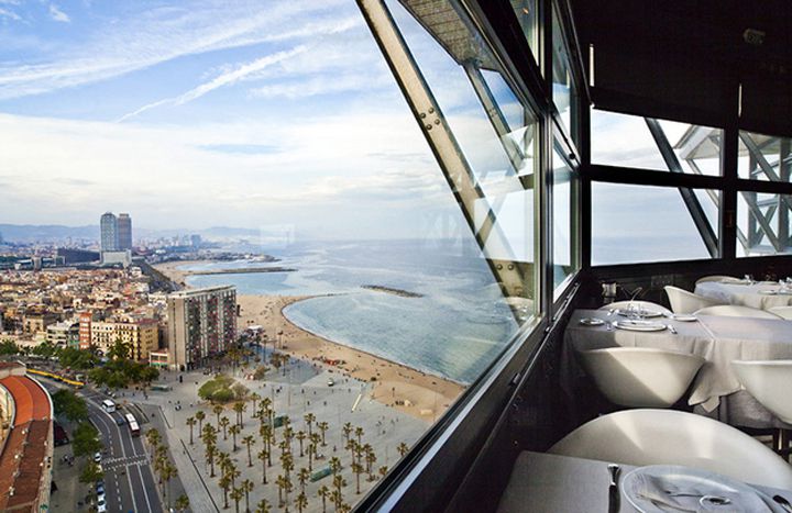 restaurant cadre exceptionnel torre dalta mar barcelone