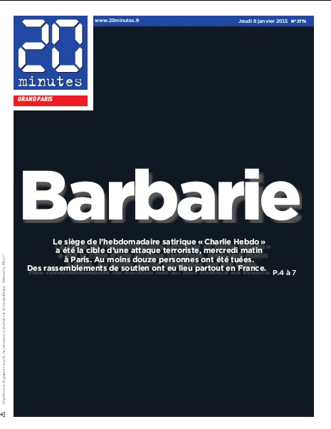 Charlie Hebdo Une 20 minutes