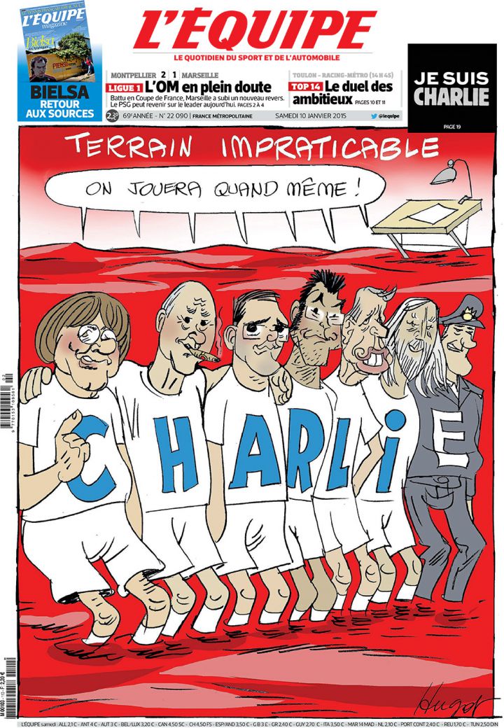 Charlie Hebdo Une L Equipe 10 janvier