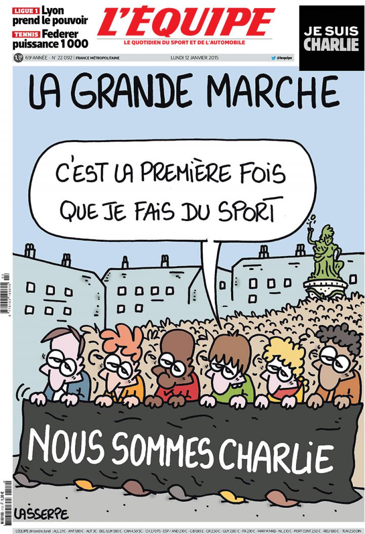 Charlie Hebdo Une L Equipe 12 janvier