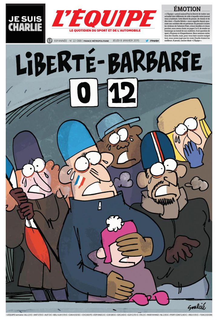 Charlie Hebdo Une L Equipe