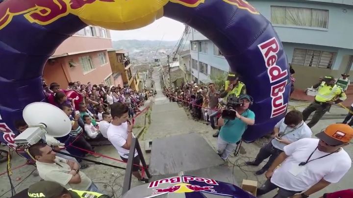 Urban Downhill Mountain Bike POV in Colombia
