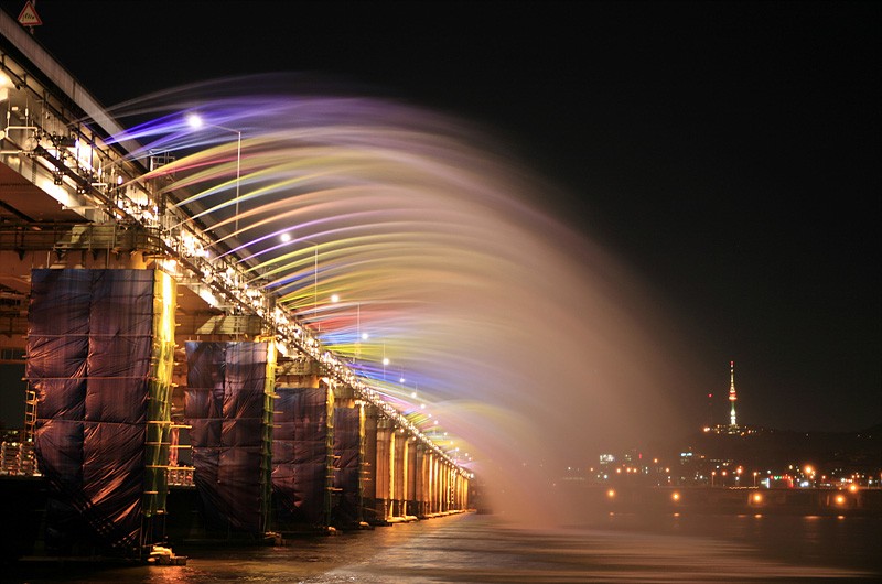 fontaine pont banpo coree du sud