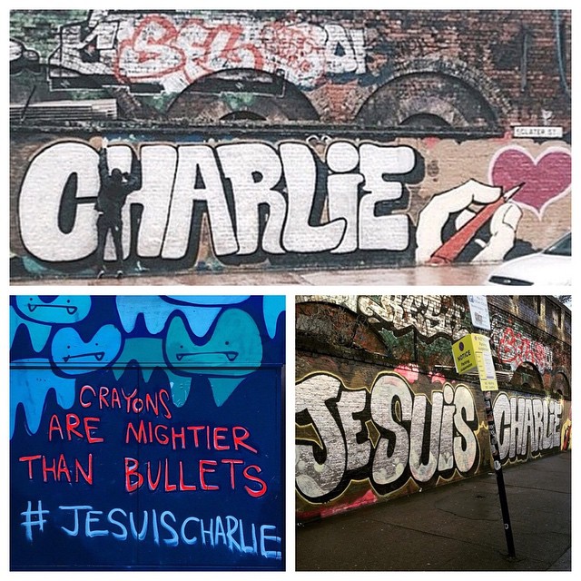 graffitis hommage charlie hebdo 2