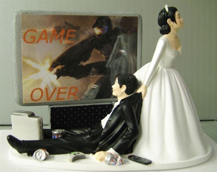 photo figurine drole gateau mariage