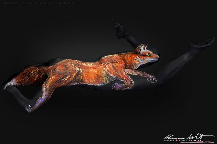 shannon holt body painting animaux (1)