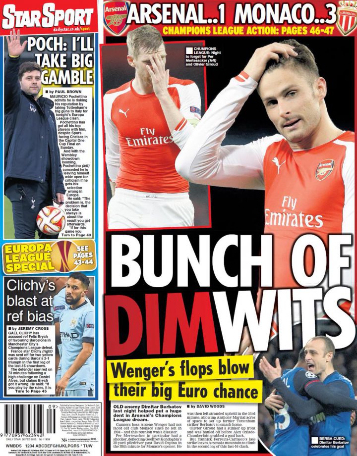 Daily Star Sport Bunch of Dimwits