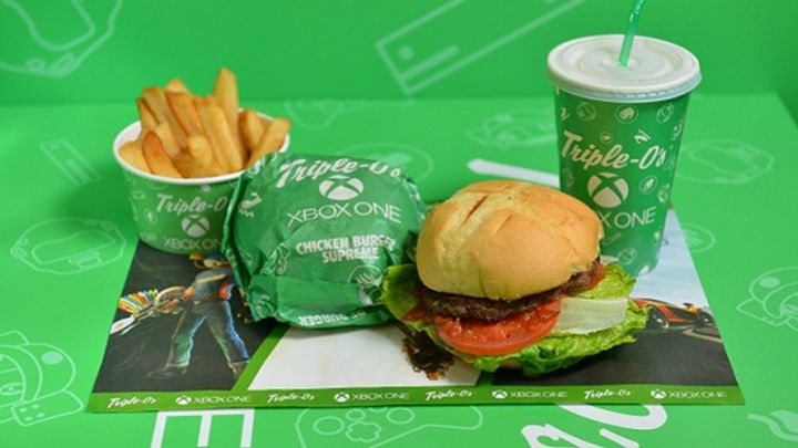 Menu Xbox One burger et frites