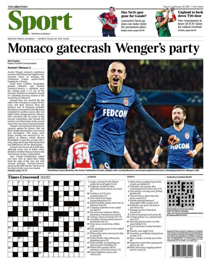 Times Sport Monaco gatecrash Wenger s party