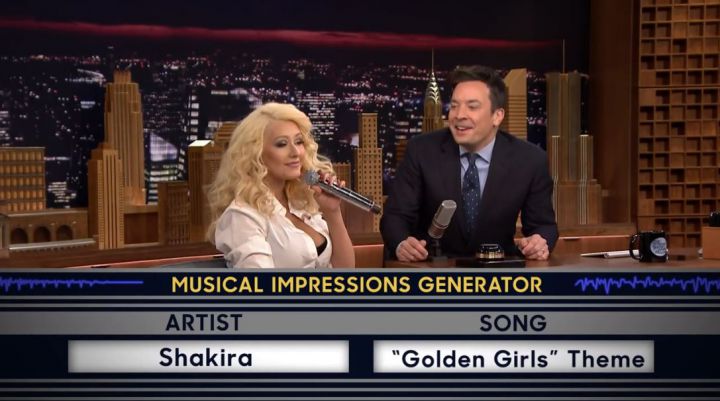 Wheel of Musical Impressions with Christina Aguilera Shakira