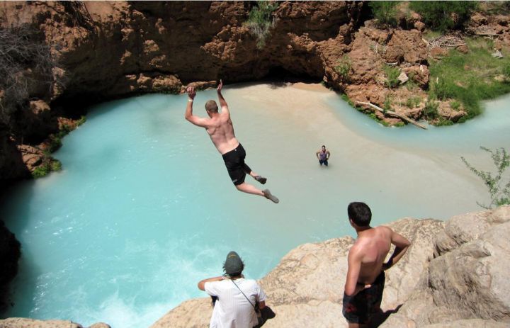 photo piscine naturelle chute havasu arizona