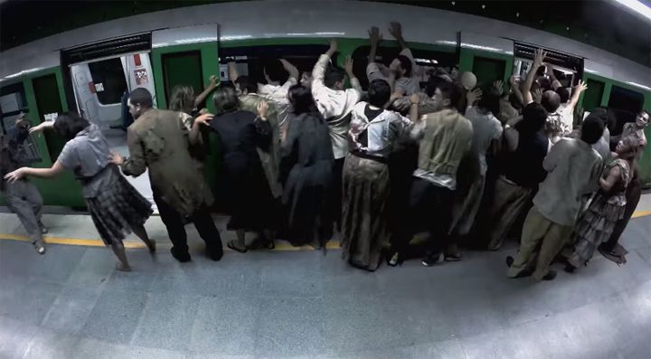Attaque Zombie metro Bresil