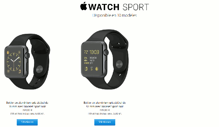 Gamme Watch Sport Montres Apple Gif