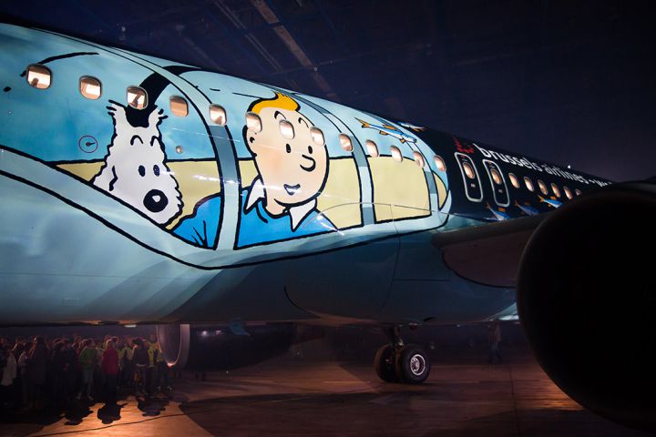 Tintin Avion Brussels Airlines