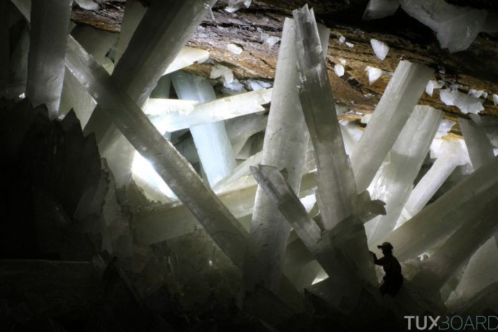 formation geologique  grotte des cristaux mexique