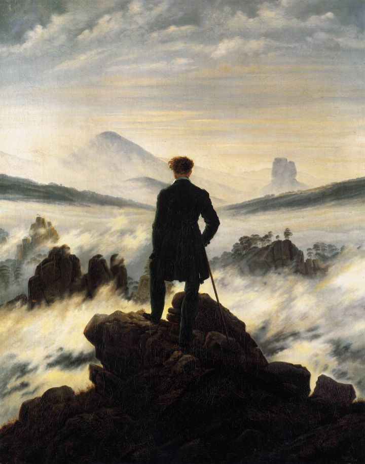Le voyageur contemplant une mer de nuages Friedrich