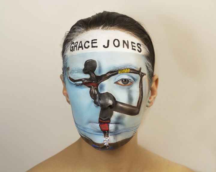 Peinture visage album Grace Jones