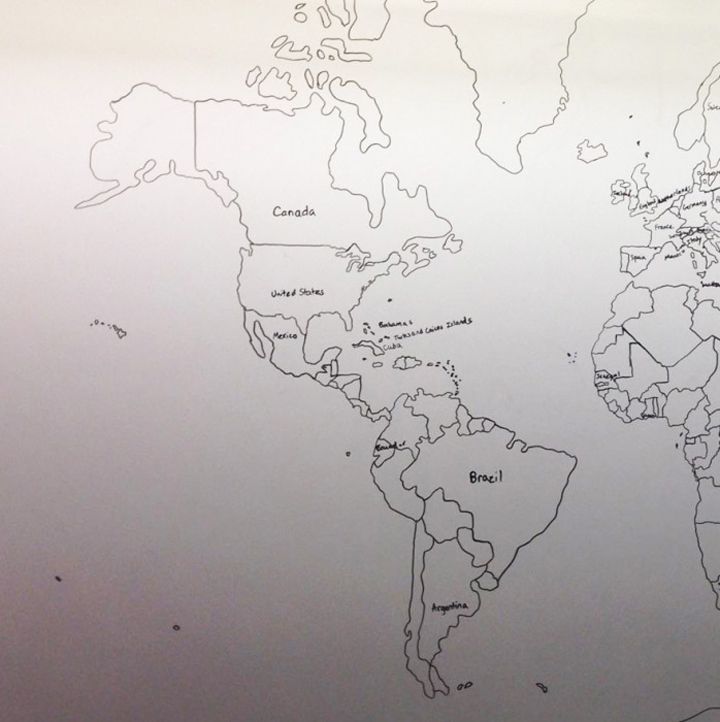 dessin carte du monde enfant autiste