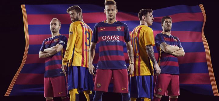 maillots domicile exterieur fc barcelone 2015 2016