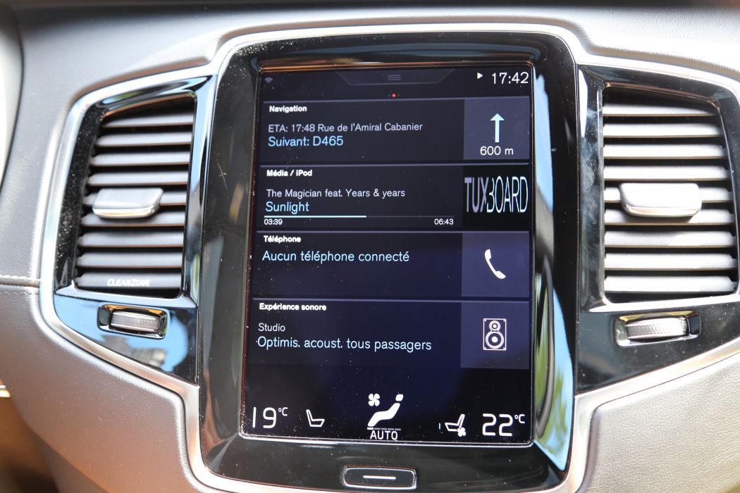 Nouveau Volvo XC90 tablette tactile