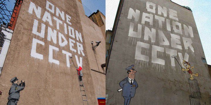 banksy street art parodi butcher billy