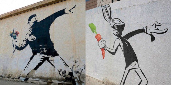 banksy street art parodi butcher billy bugs bunny