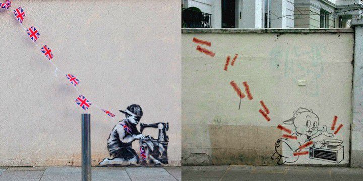 banksy street art parodie butcher billy bresil