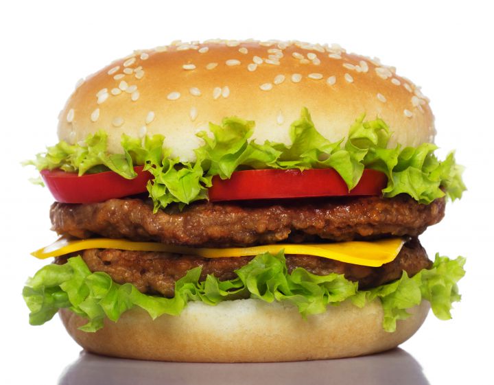 calories km hamburger