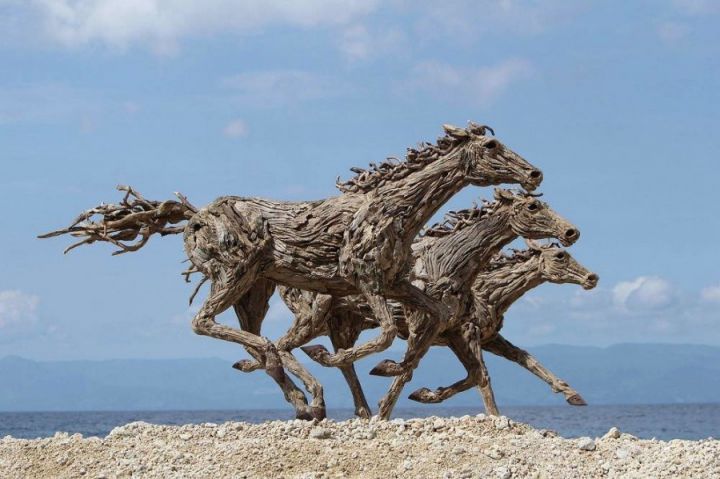 Sculptures animaux bois James Doran Webb (1)