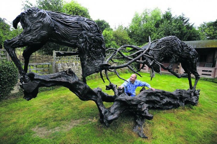Sculptures animaux bois James Doran Webb (10)