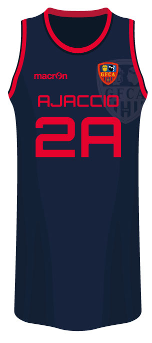 ligue 1 maillot basket 2015 2016 ajaccio