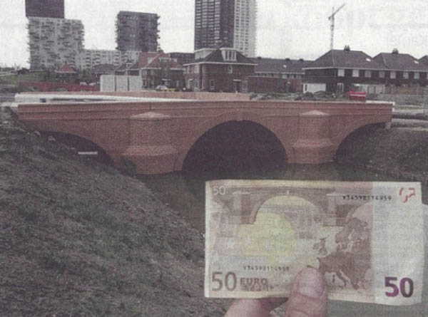 photo pont billet de 50 euros
