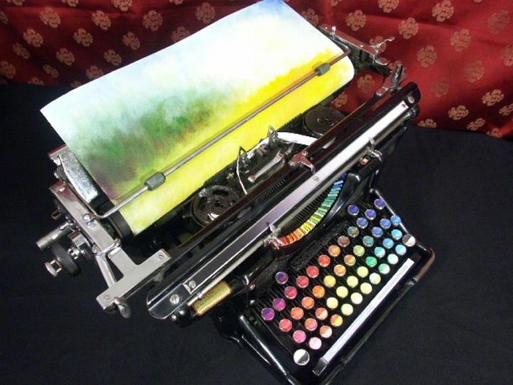 Machine a ecrire peinture (3)