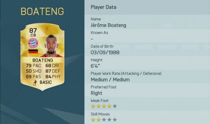 FIFA 16 meilleurs defenseurs Jerome Boateng