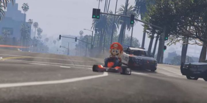 Mario kart dans GTA V