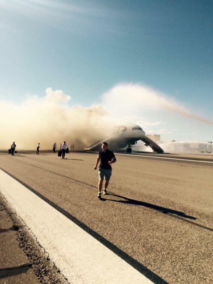 avion feu las vegas aeroport