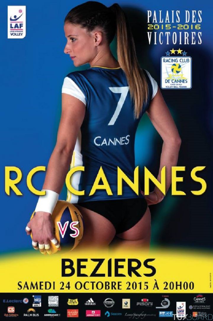 affiche rc cannes beziers