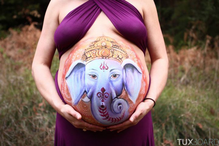 photo belly painting