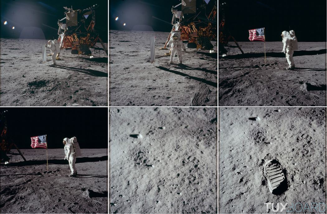 premier pas sur la Lune NASA