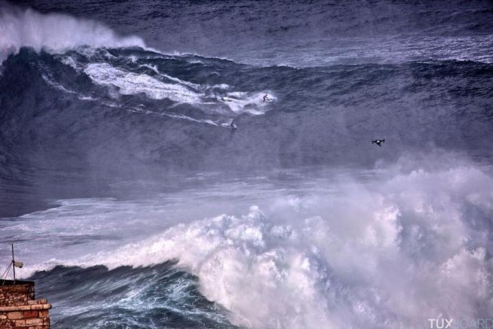 vagues gigantesques portugal surf nazare