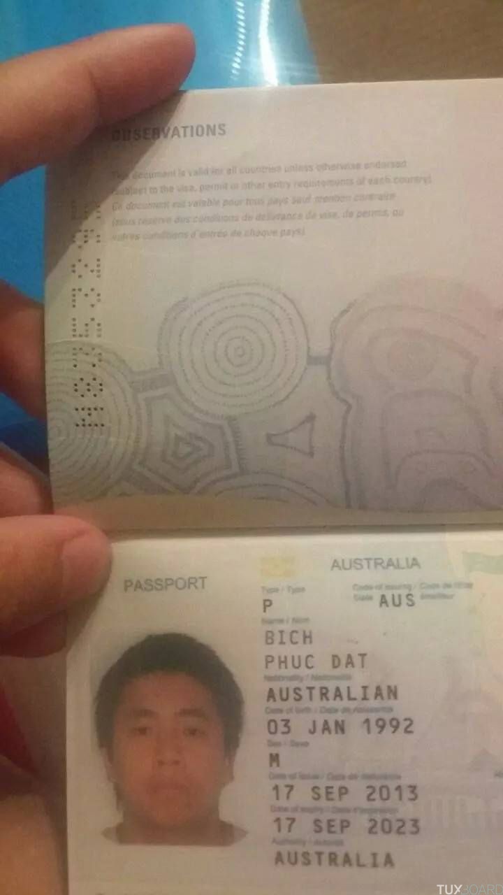 Phuc Dat Bich passeport