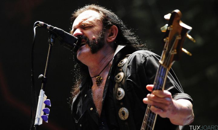UK musician Ian "Lemmy" Kilmister performs on stage with the band Motorhead at the music festival "Rock am Ring" (Rock at the Ring) on June 6, 2008 in the southern German city of Nuremberg. The annual festival is scheduled from June 6 to June 8. AFP PHOTO DDP / CLEMENS BILAN GERMANY OUT (Photo credit should read CLEMENS BILAN/AFP/Getty Images)