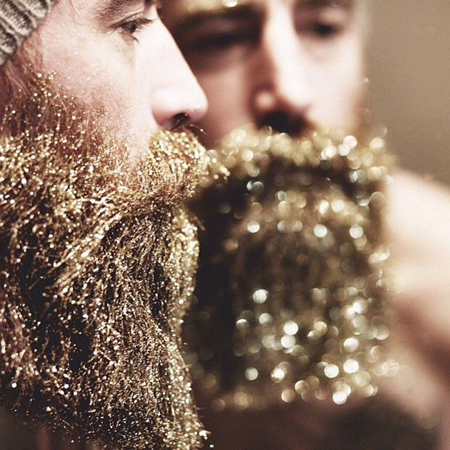 photo glitter beard homme
