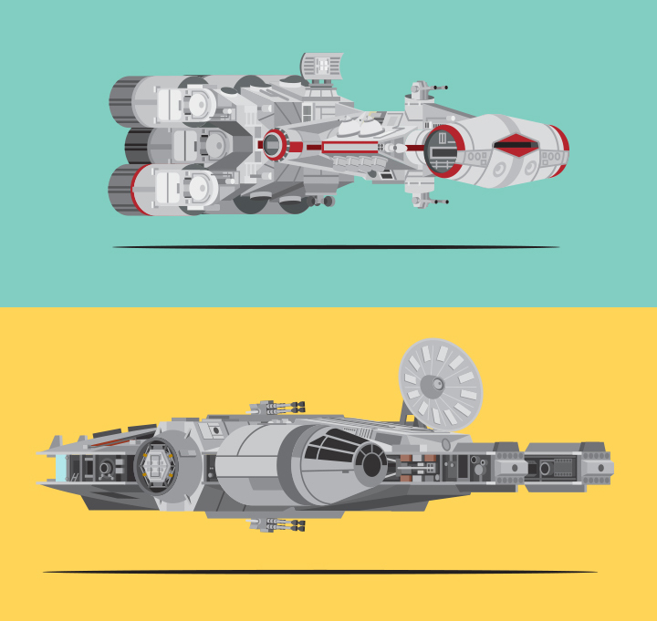 vaisseaux spatiaux trilogie 1 star wars