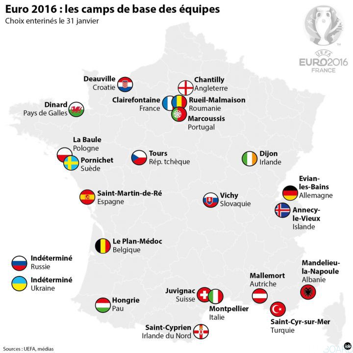 camps de base selections euro 2016